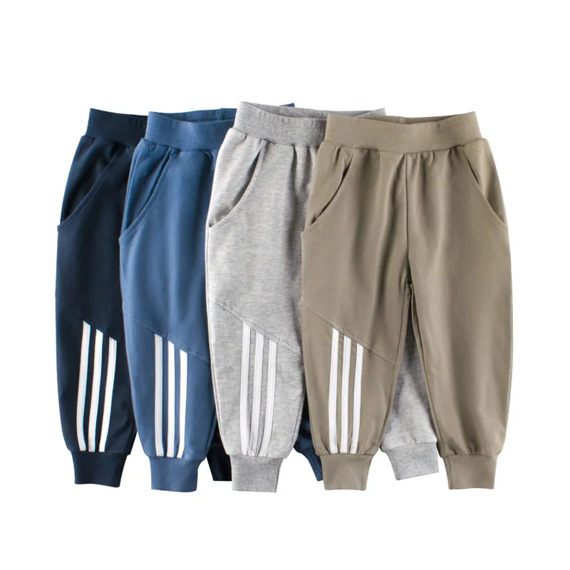 Y-LEEYING Spring Autumn 100% Cotton Boys Girls Trousers Kids Sport Long Pants Sweatpants 5200