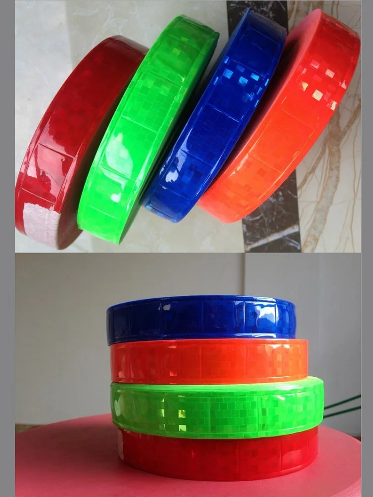 

Cold Reflective Square Flashing Lattice Strip, High Visibility Warning, PVC Tape, Garment Accessories, Resistance, 2cm