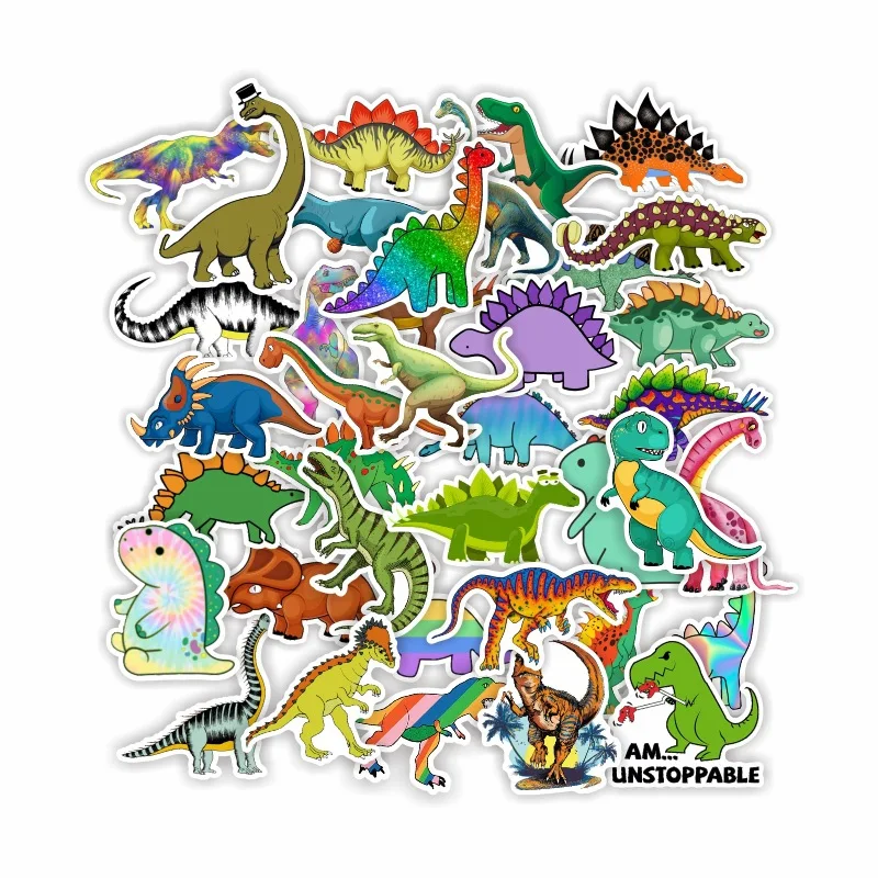 10/30/50Pcs Cute Dinosaur Stickers Waterproof Decal Laptop Motorcycle Luggage Snowboard Fridge Car Pegatinas