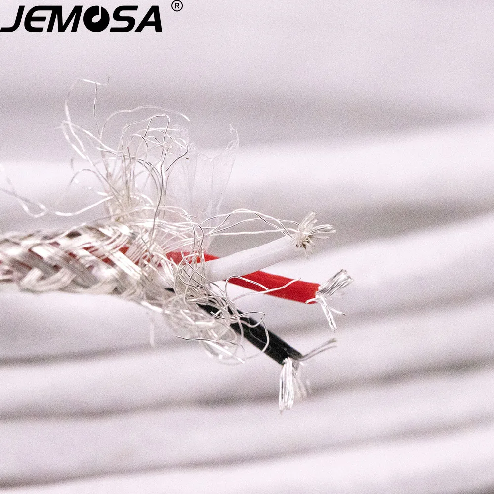 DIY HIFI 오디오 앰프용 PTFE 구리 와이어, 고온 은도금 구리 차폐 와이어, 3 코어 직경 4.5mm, 1m