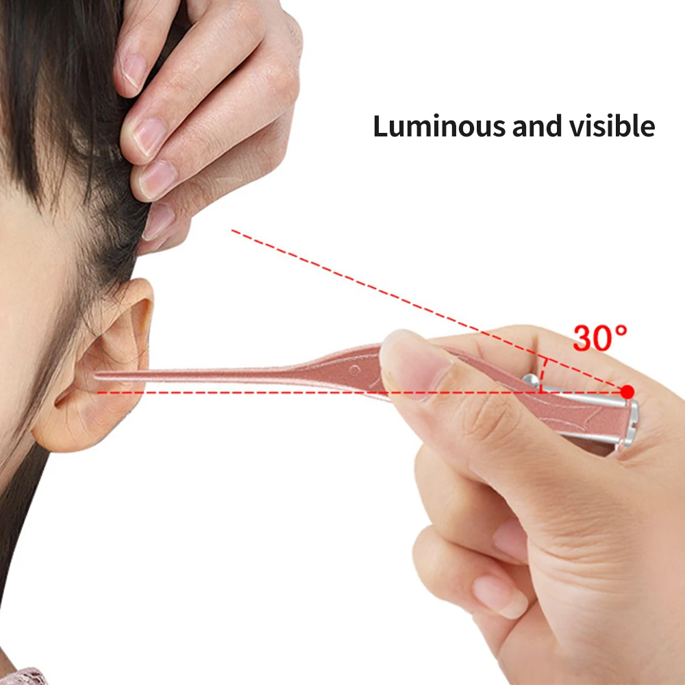 Earwax Removal LED Light Ear Cleaner Set Ear Pick Earpick Nose Clean Tweezers Picks Wax Remover Baby Adults Ear Care Set