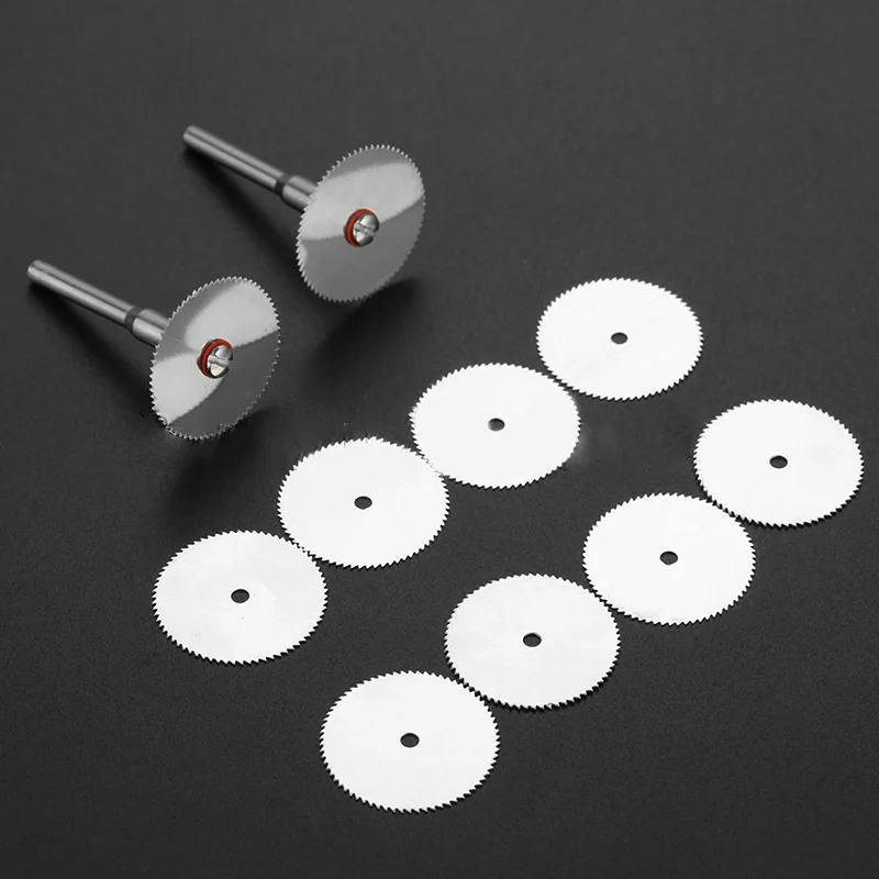 12 Chiếc 22Mm Lưỡi Dao Gỗ Nhựa Nhôm Xoay Đĩa Cắt Với Mandrel Dụng Cụ Làm Rau Cau