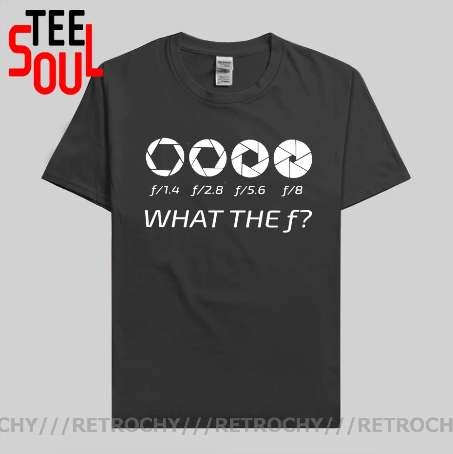 Retrochy What The F Photographer T shirt for men Funny Photograph T-shirt Professional Cameraman tshirt camiseta Casual Tops Tee