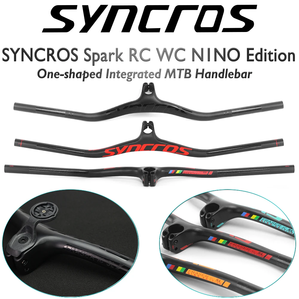 

syncros Custom carbon fiber mountain bike integrated MTB Bicycle Handlebar with stem FRASER IC SL-8/-17/-25 three specifications