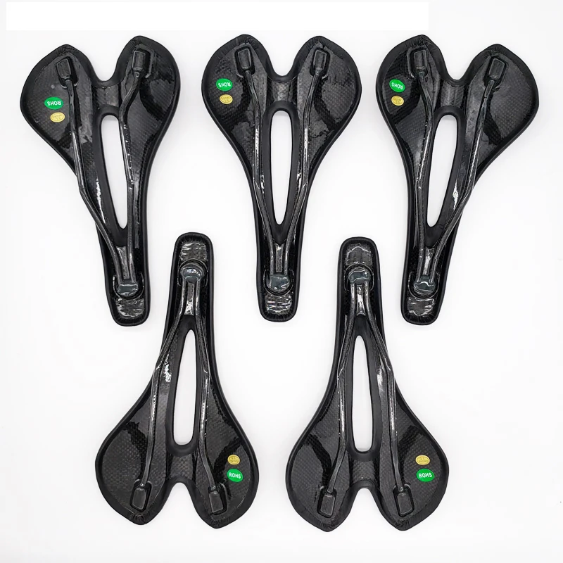 2019 new Carbon Fiber Road Mtb Saddle Use 3k T700 Carbon Material Pads Super Light Leather Cushions Ride Bicycles Seat