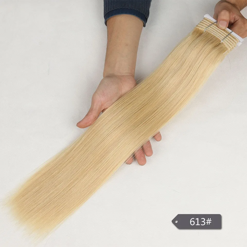 Rebecca Double Drawn Straight Hair P6/613 Blonde P27/613 Brazilian Human Hair Weave Bundles 1 Piece Only Remy Extensions