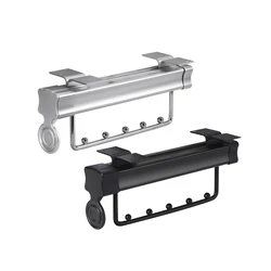 Shallow Wardrobe Clothes Rail Telescopic Top-Mounted Hoisting Storage Hanger Device Longitudinal installation With Silent Slide