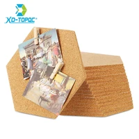 Innovadores pegatinas de corcho hexagonales equilátero, bricolaje, postal decorativa, tablero de corcho para pared, tablón de anuncios, tablero de mensajes, tableros de pines