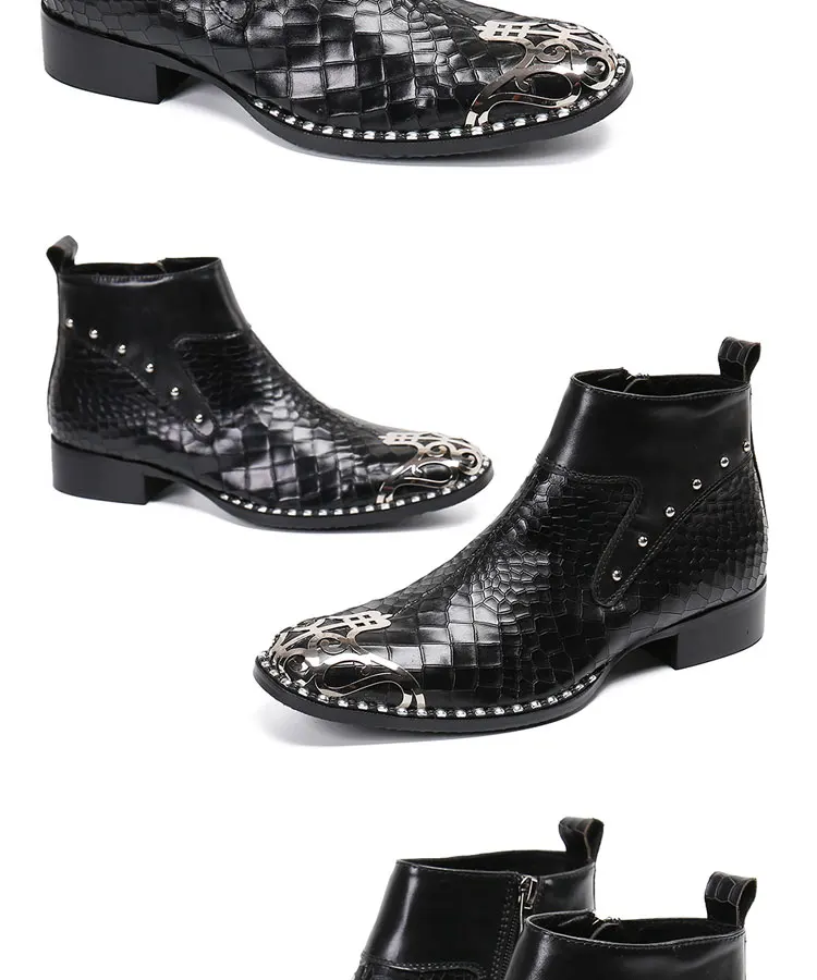 Sommer Mann spitz Frenulum Schuhe Kleid Stiefel Modell Show Schuhe Bankett Party personal isierte Rindsleder heiraten Herren schuhe – Detail 12