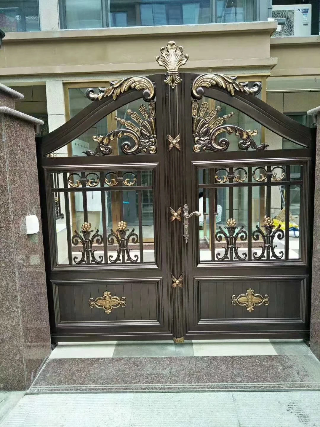 

custom outdoor main entrance metal security doors modern exterior safety double wrought iron front door designs