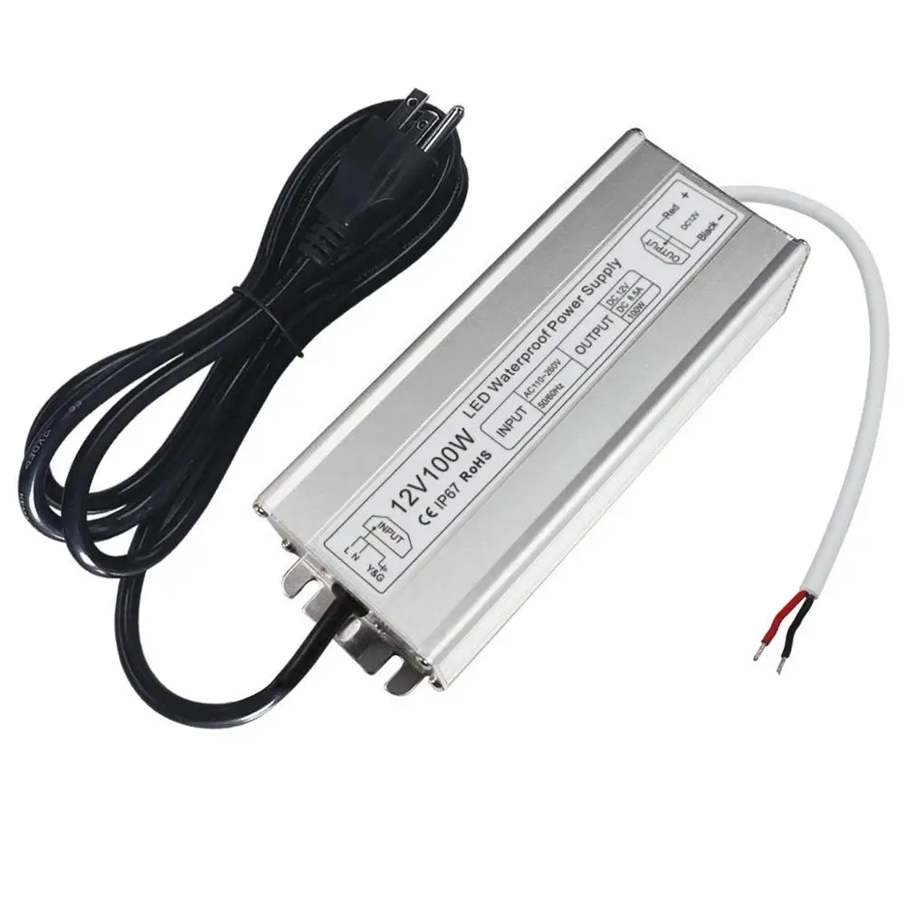 Imagem -02 - Fonte de Alimentação com Led Transformador à Prova d Água Baixa Tensão de 30w 40w 60w 100w 120w 150w 200 v ac 220v para 12v dc Luzes de Led