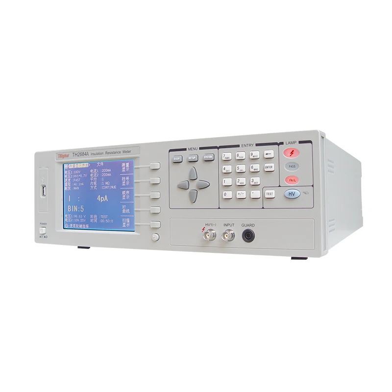 Tonghui th2684a medidor de tempo de carga programável, medidor de isolamento de alta resistência
