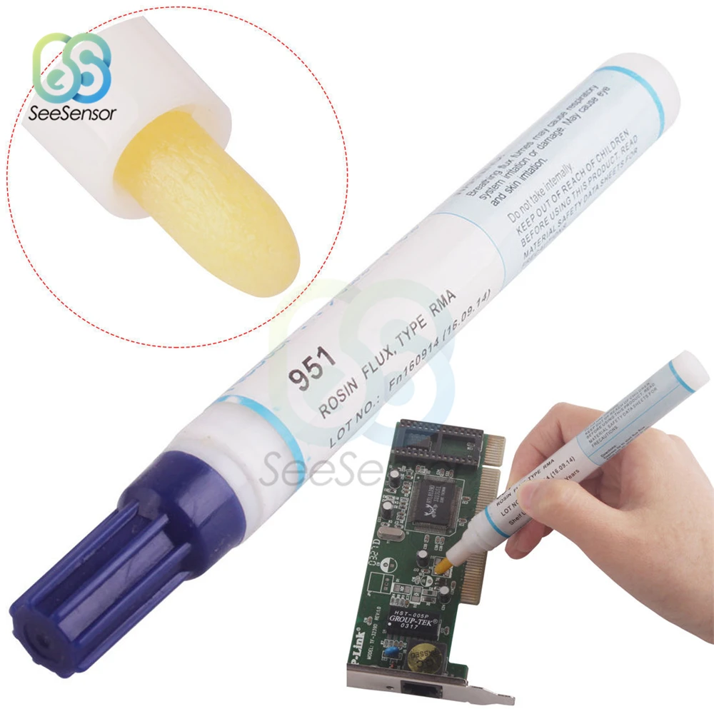 951 10ml Soldering Rosin Flux Pen Low-Solids Non-clean For Solar Cell Panel DIY