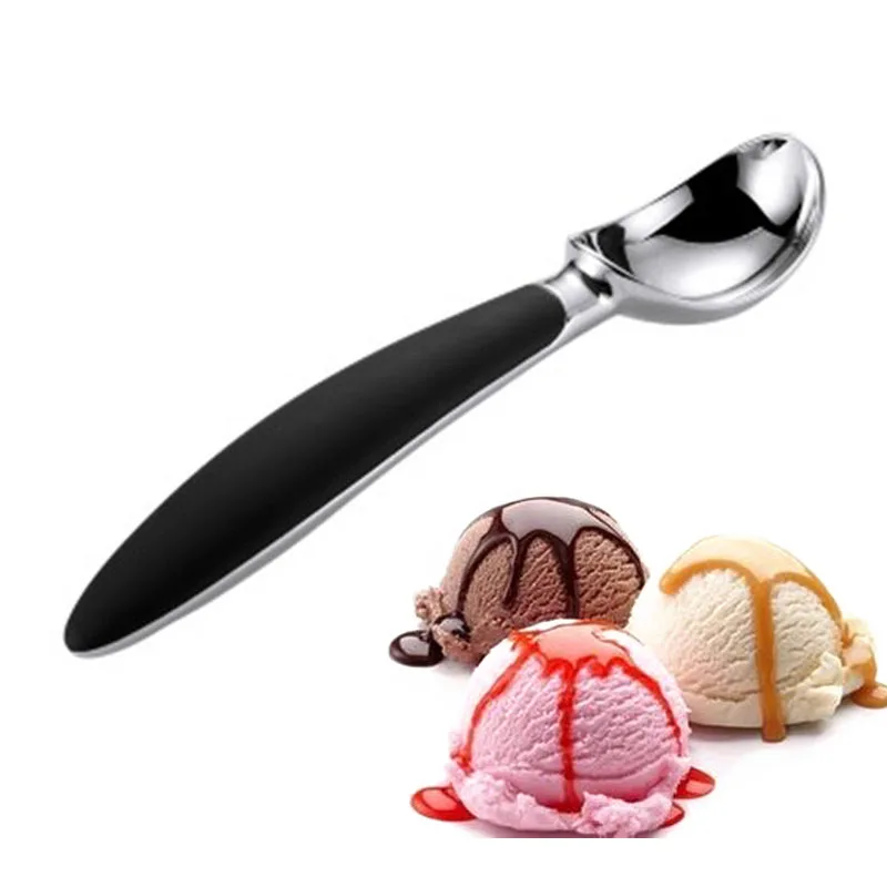 Stainless Steel Ice Cream Watermelon Yogurt Jelly Cake Dessert Mashed Potatoes Durable Anti-slip Spoon Kitchen Accessories