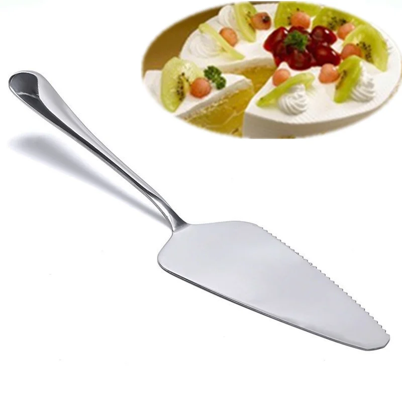 Stainless Steel Cake Pizza Shovel Wedding Birthday Cake Slicer Cutter Pastry Decorating Tools Bakeware Cream Spatula Divider