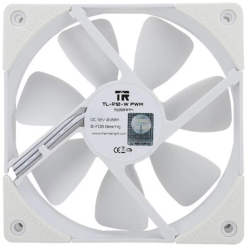 Thermalright TL-R12-W 12 سنتيمتر مروحة التبريد 12 فولت الهيكل الأبيض مروحة واحدة حزمة TL-R12-W