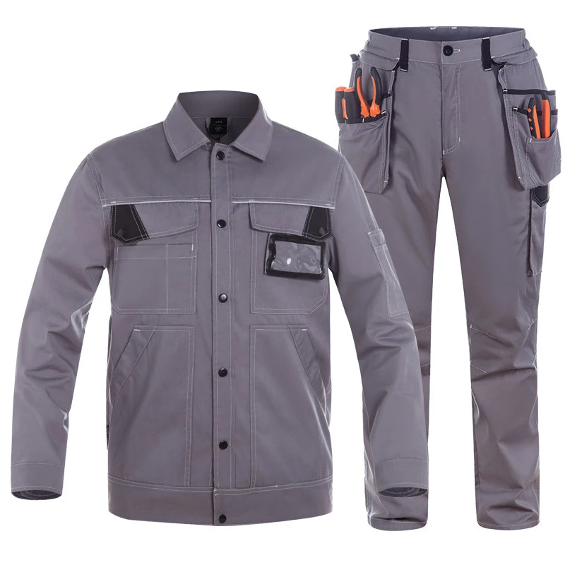 Ternos de soldagem workwear roupas dos homens mangas compridas workmen trabalho uniforme oficina do carro mecânica trabalho reflexivo roupas