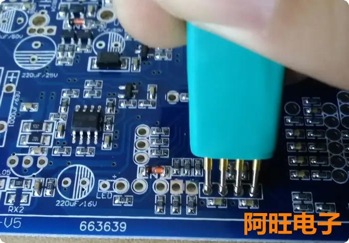 JTAG حرق تحميل كشتبان 2.54 مللي متر-4 P كتابة برنامج اختبار دبوس الربيع دبوس 4 دبوس