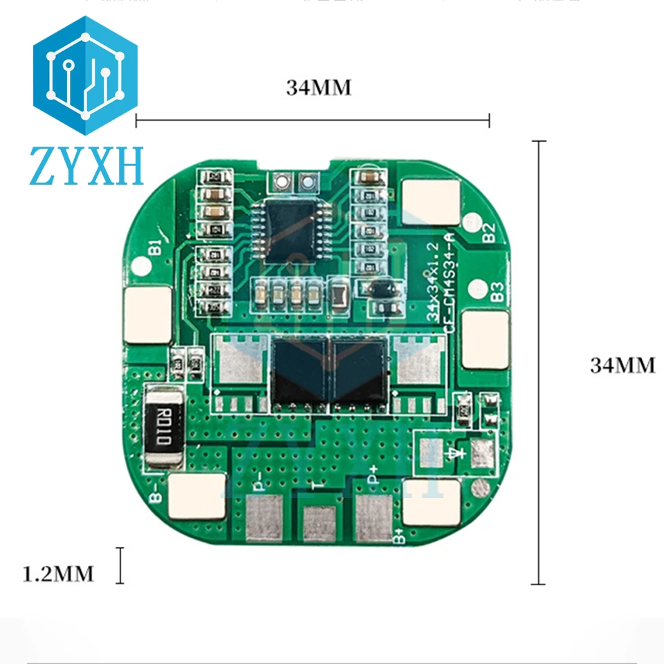 BMS 4S 6A 16.8V Li-ion Lipo 18650 Battery Packs Charge Board Short Circuit/Overcharge Protection For Power Bank/Electric Tool