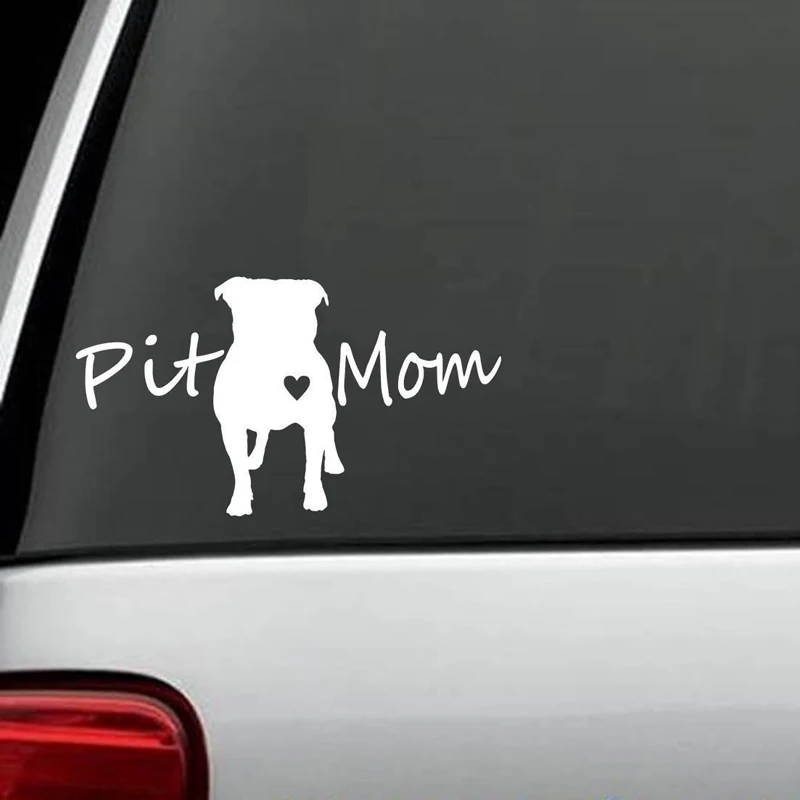 Pit Mom Pit Bull Pitbull Dog Decal Sticker Car Sticker Windows Wall Decor adesivo murale molti colori