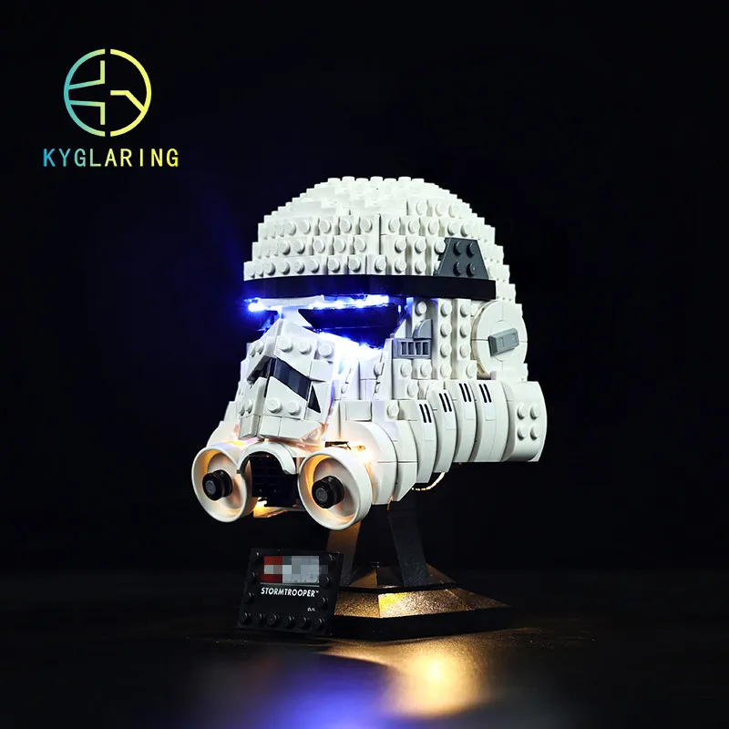 Kyglaring Led Lighting Set DIY Toys for Stormtrooper Helmet 75276 Blocks Building