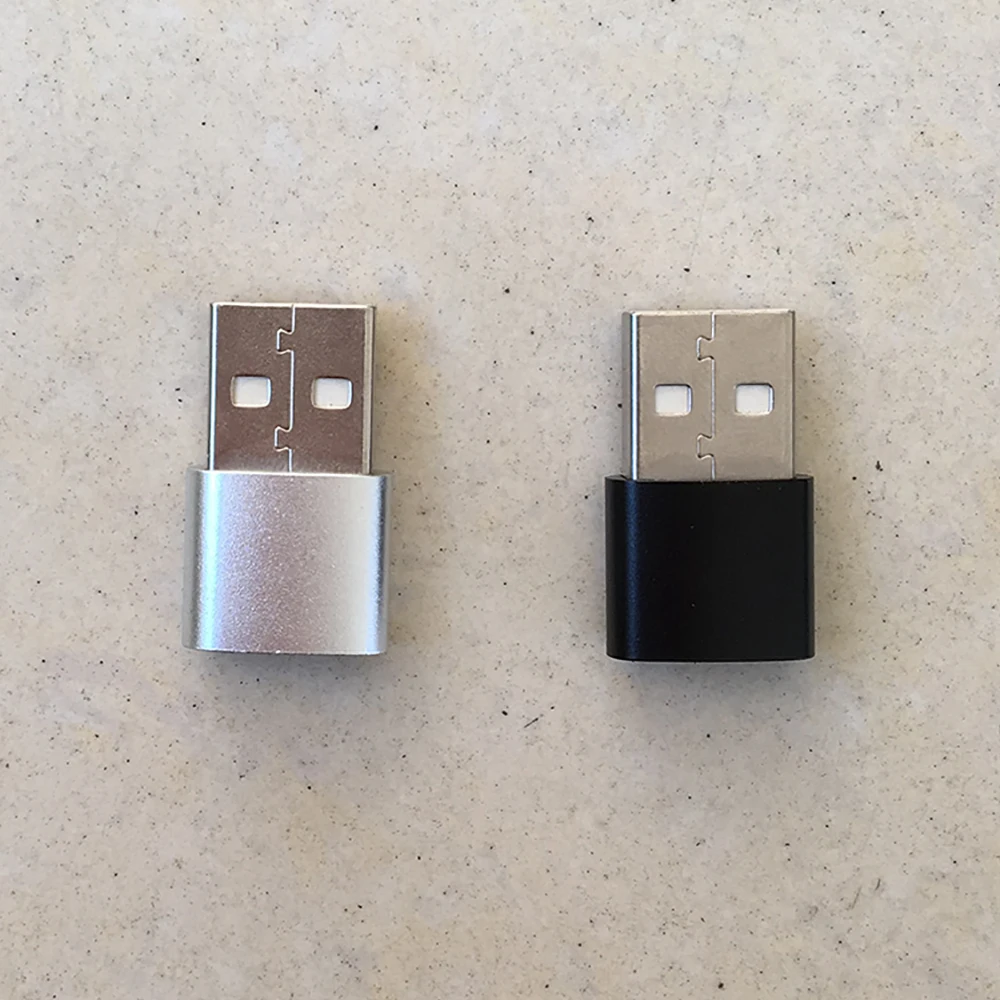 TempoTec Adapter (Weibliche Typ-C Zu Männlichen USB-A) Verstärker Zubehör Zufällige Farbe (Schwarz oder Silber)
