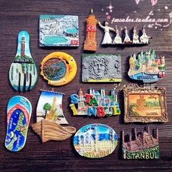 1PCS Resin Tribal Instrument Fridge Magnet Souvenir Sticker Turkey Travel Landscape Magnets   Home Decoration Accessories Gifts