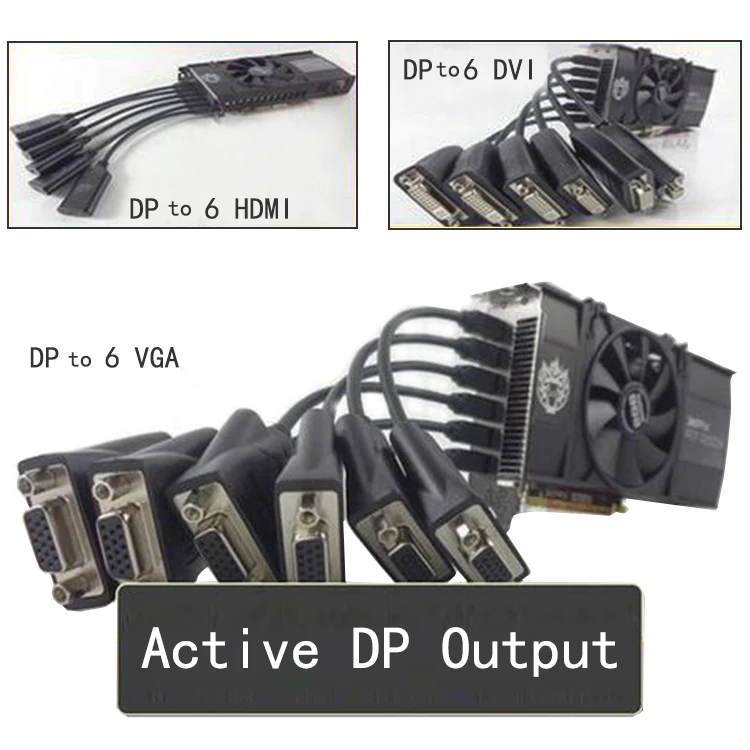 20CM Active DP Male to DVI Female Converter Cable Cord Active DP High Definition Multi Screen Splicing Adaptor