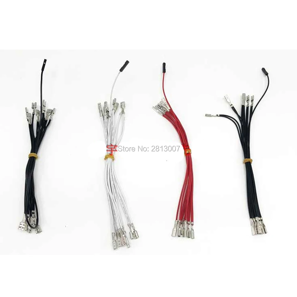 17pcs Female Terminal Harness Wire DuPont Head Joystick Button Cable 2.8mm/4.8mm Connector USB Board Arcad Console DIY