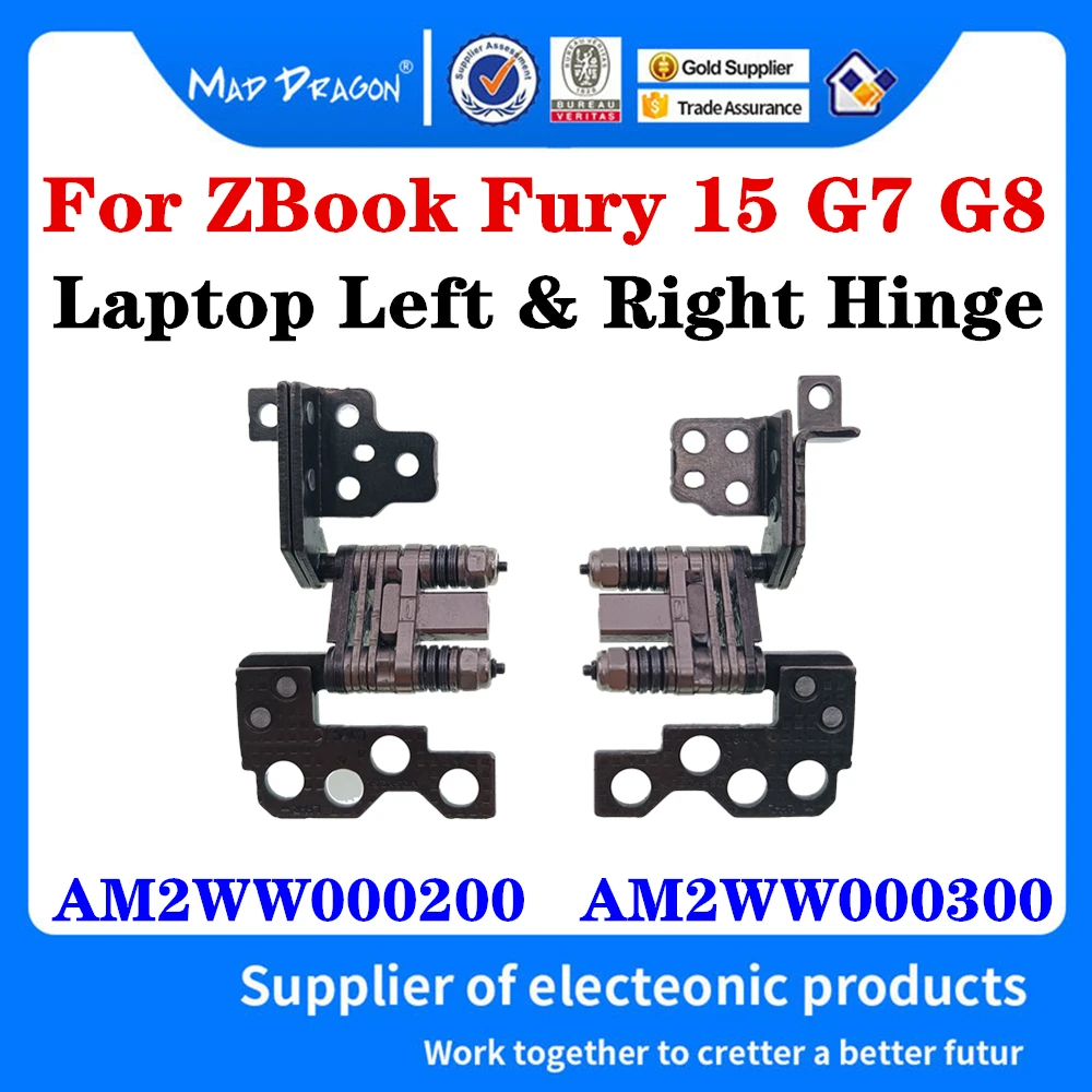 New Original AM2WW000200 AM2WW000300 LCD Hinges For HP ZBook Fury 15 G7 G8 Laptop LCD Hinges LCD Left & amp Right Hinge