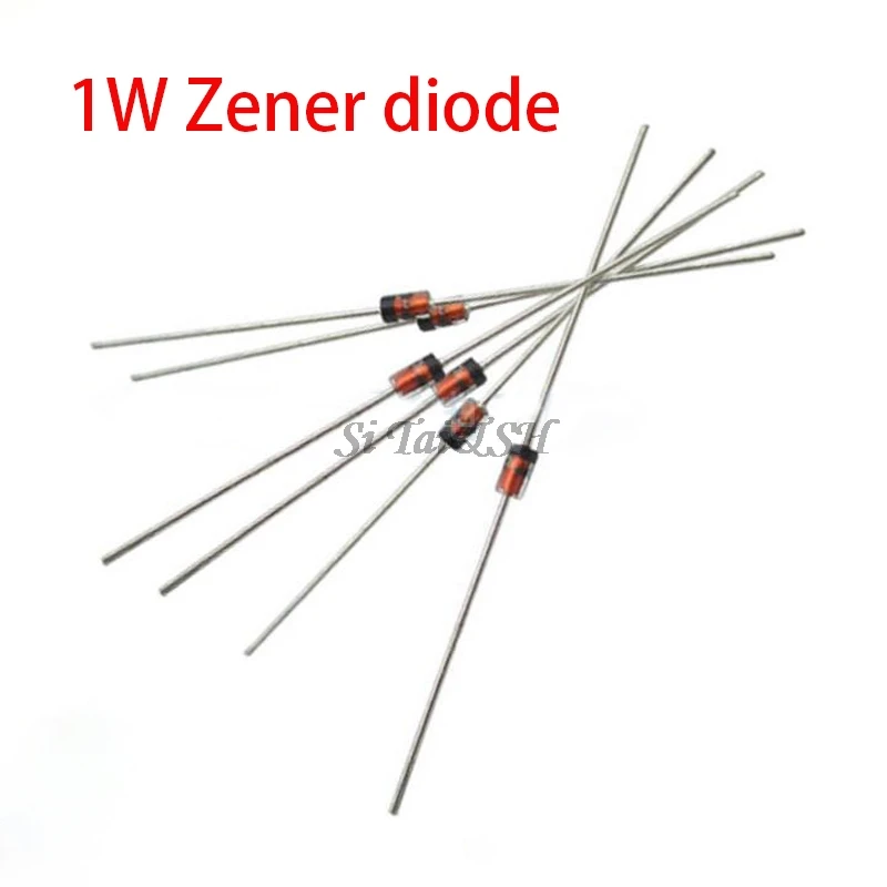 100 sztuk 1W 5.1V 1N4733A 5V1 1N4733 DO-41 dioda zenera
