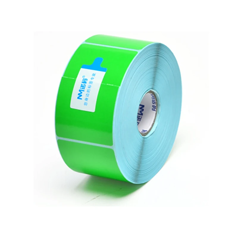 1 Roll Green Thermal Label Sticker Paper 30-100MM Supermarket Price Blank Barcode Labels Direct Print Waterproof Print Supplies