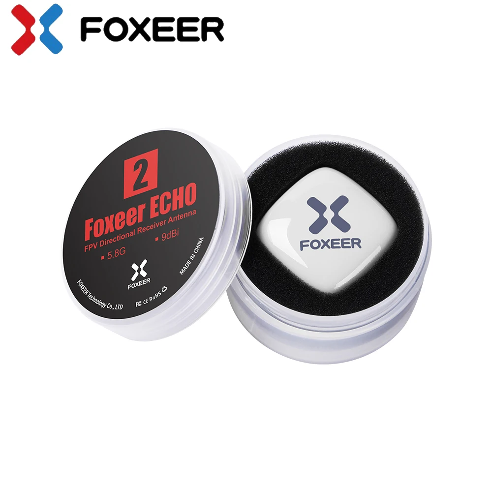 Foxeer Echo 2 FPV Antenna Patch Rceiver direzionale 9dBi 5.8GHz connettori LHCP/RHCP per RC Drone Quadcopter multirotore