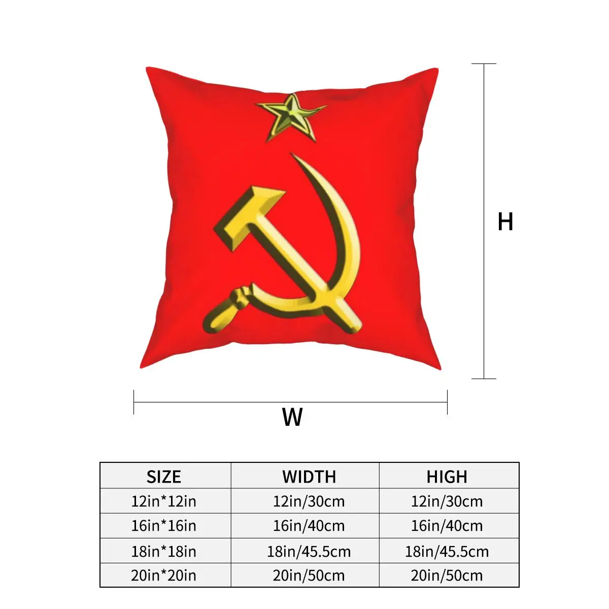 Russia USSR Communist Soviet Union Hammer Sickle Pillowcases Home CCCP Cushion Cover Cool Decorative Throw Pillow Case 45*45cm