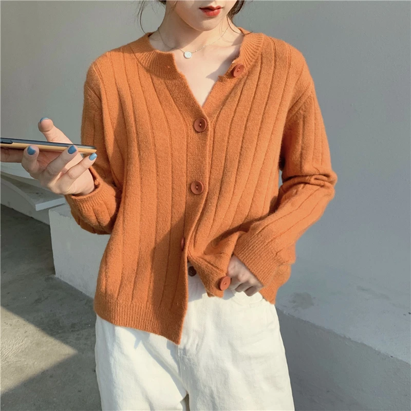 

Women O-Neck Knitted Casual Short Sweaters Cardigans Lady Knitting Soft Sping Cardigan Outwear for Female