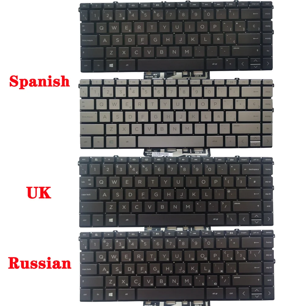 

New Laptop Russian RU/UK/Spanish Keyboard For HP Spectre x360 13-AW 13-AW0003DX 13-AW0008CA 13-AW0013DX 13-AW0020NR 13-AW0023DX