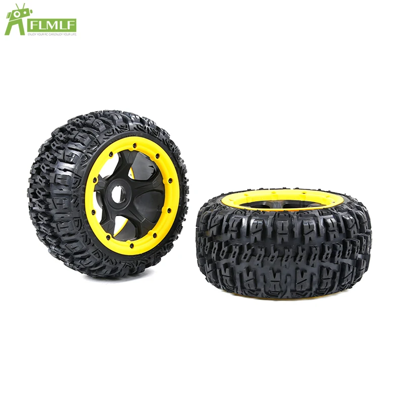 Knobby Front or Rear Wheel Tyre Assembly Kit Fit for 1/5 HPI ROFUN BAHA ROVAN KM BAJA 5B RC CAR Toys PARTS