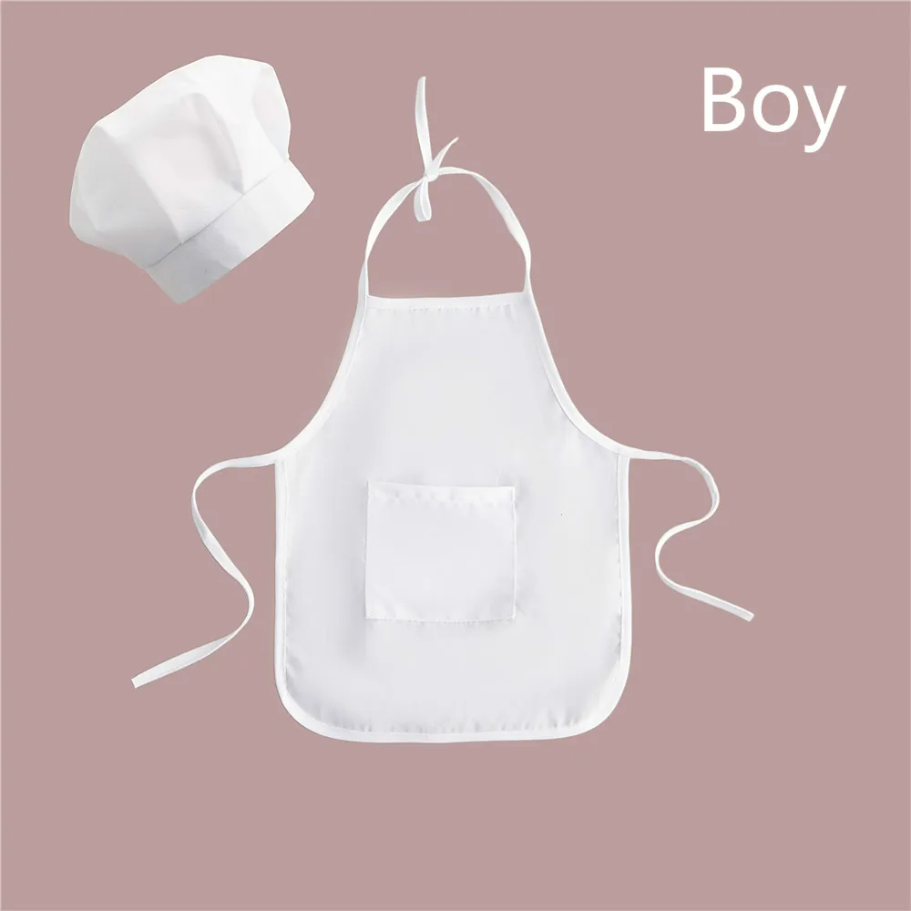 Delantal de Chef para bebé, disfraz de cocinero, accesorio de fotografía para recién nacido, sombrero, 2 uds./Set