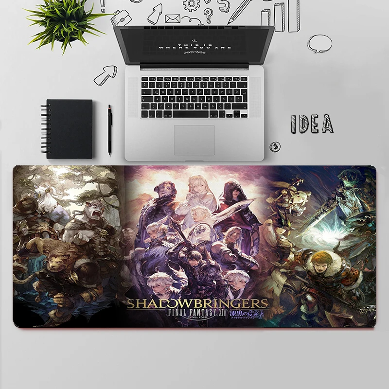 Gaming Mouse Pad Large Mouse Pad PC Gamer Computer Mouse Mat Final Fantasy XIV Online Big Mousepad Keyboard Desk Mat Mause Pad