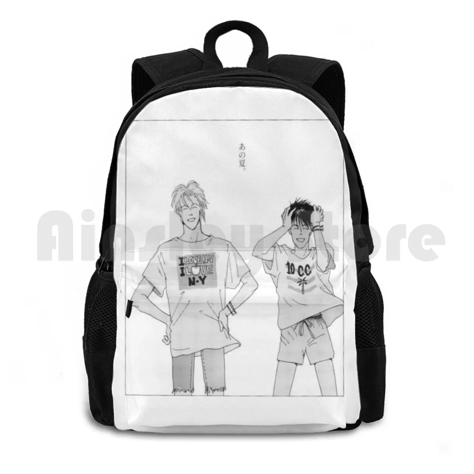 A Happy Summer-Banana Fish Outdoor Hiking Backpack Riding Climbing Sports Bag Banana Fish Ash Lynx Yaoi Bl Anime Eiji Okumura