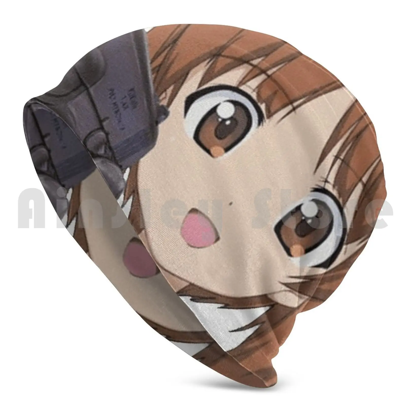 Girls Und Panzer-- Miho With Gun Beanies Knit Hat 735 Beanies Print Girls Und Panzer Panzer Anime Miho Anglerfish