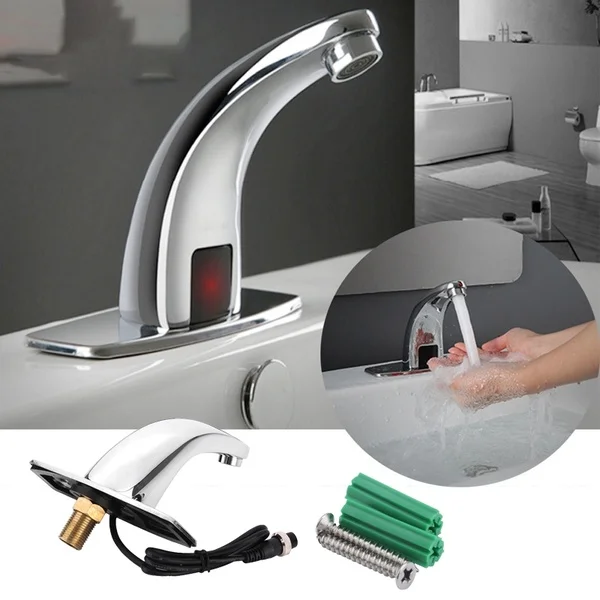 Hands Free Infrared Water Tap Hands Touchless Cold Inductive Electric Basin Faucet Bathroom Automatic Sink Mixers Sensor Tap