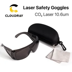 Cloudray 10600nm estilo b escudo óculos de segurança do laser proteção od6 + ce para co2 corte a laser máquina gravura