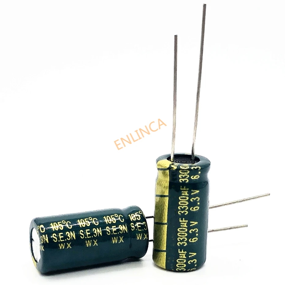 10pcs/lot 6.3v 3300uf 10*20 high-frequency low-impedance aluminum electrolytic capacitor 3300uf 6.3v 20%