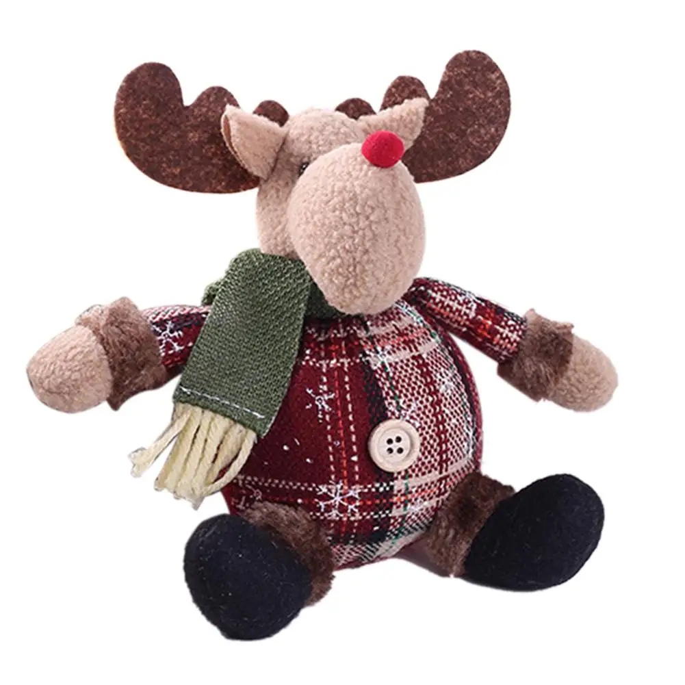 Cute Christmas Santa Snowman Deer Doll Decoration Gift Doll Christmas Tree Hanging Ornament New Year Xmas Home Decoration