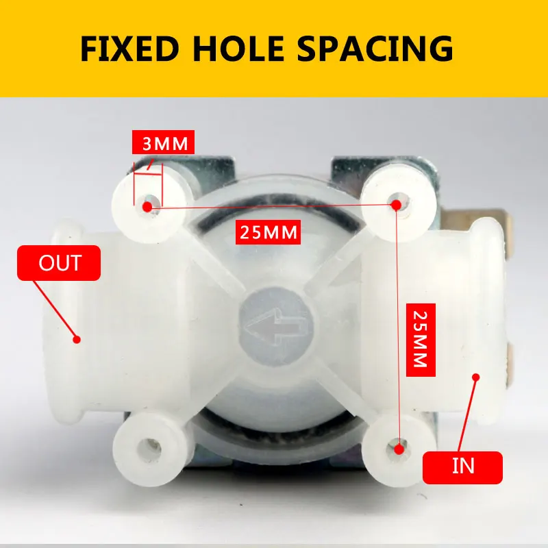 Nội Bộ Ren 1/4 "DC24V Nước Thải Van Điện Từ 300cc Lưu Lượng Lọc Nước RO FCD-D Van Điện Từ Thường Đóng