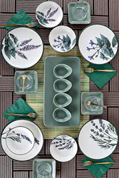 21 Pieces Luxury Breakfast Set with Flowers for 4 Persons Luxury Breakfast Serving Plate Set k Dinner Plate Cutlery