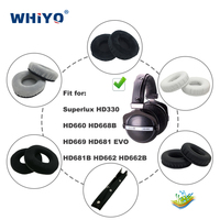 Replacement Ear Pads for Superlux HD330 HD660 HD668B HD669 HD681 EVO HD681B HD662 HD662B Headset Parts Velvet Bumper Headband