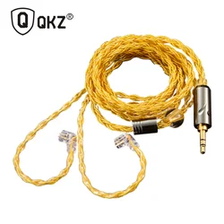 QKZ T1 200 çekirdek 8 Strand OFC bakır gümüş kaplama yükseltme kablo tel 3.5mm QDC tipi KZ ZSN pro x TRN MT1 ZXT