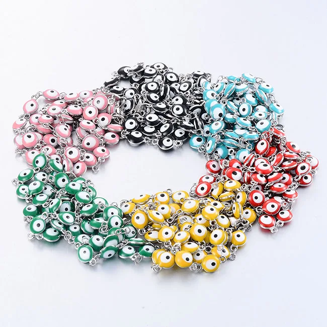 Edelstahl-Damenkette, neu, 6 mm, geklebte Halskette, verschiedene Farben, individuell anpassbar – Detail 8
